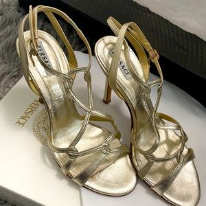 Gianni Versace light gold sandals size 35.5